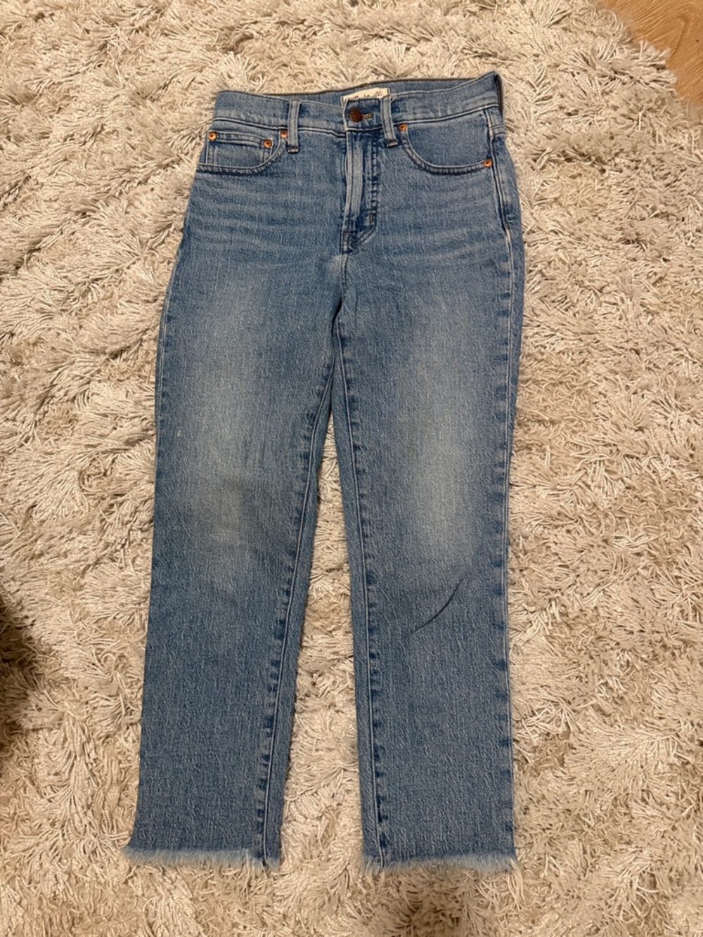 Madewell Light Blue Straight Crop Jeans